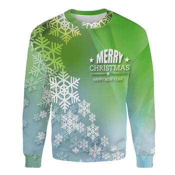 

Man New snowflake Sweatshirt 3D Printed Men's Large Size Leisure Funny Christmas Snowflake Pullover Men Autumn Winter Clothes