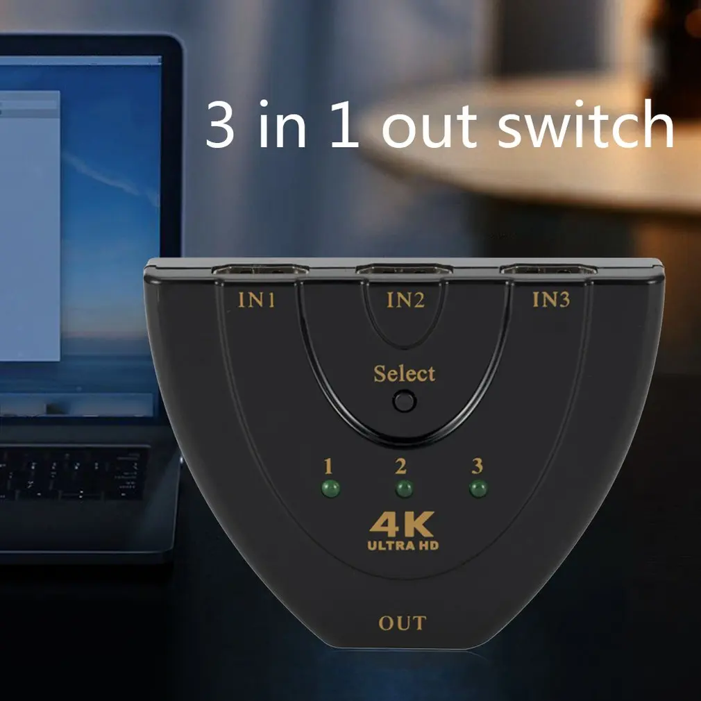 

HDMI Auto Switcher 4K*2K Mini HDMI Splitter 3 In 1 Out Port Hub For DVD HDTV Xbox PS3 PS4 1080P Switch
