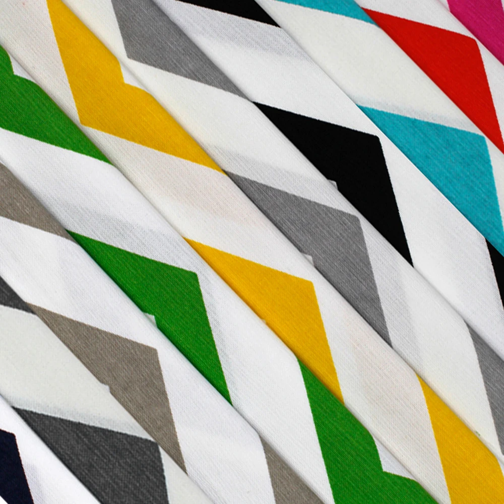 

Free Shipping DIY Handmade Fabrics Canvas Chevon printing HT-CCPF-A