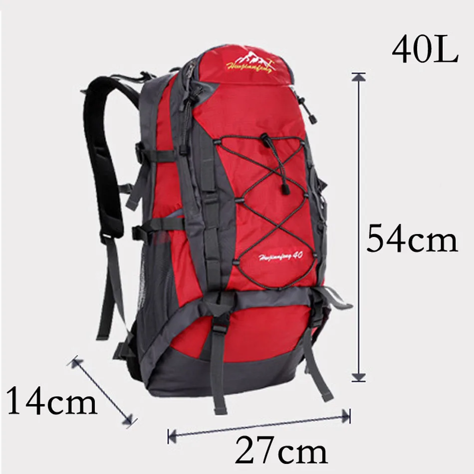 40L Waterproof Camping Hiking Bag Men Women Outdoor Climbing Camping Riding Travel Backpack Tactical Shoulder Bag Sport Rucksack
