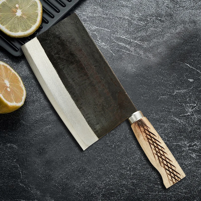8 дюймов разделочные ножи шеф-повара кованые ножи для мясника бежевый нож с деревянной ручкой обвалочный нож Аксессуары для повара кухонные инструменты
