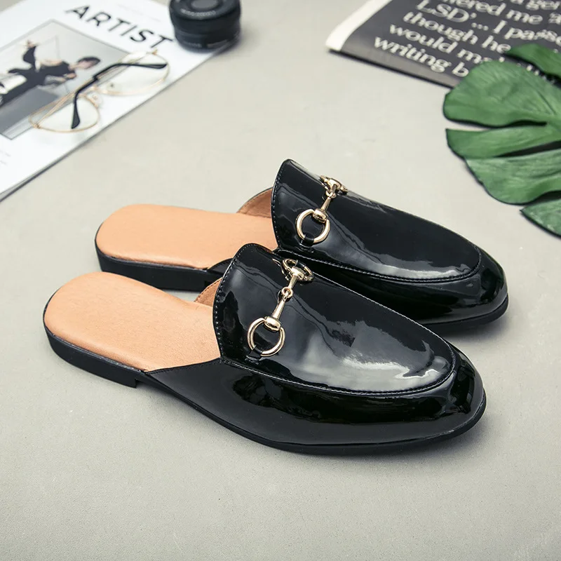

2019 Summer New Style Korean-style British Style Closed-toe Boundless ban tuo xie Men Trendy Shoes Youth Trend