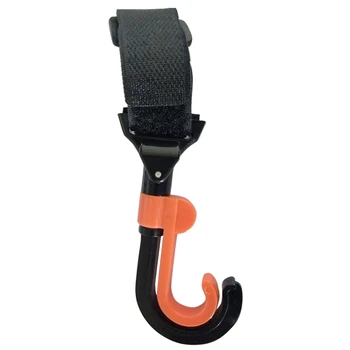 

2pcs Rotation Hanging 360 Degree Stroller Hook Universal Bags Plastic Magic Sticker Double Pointed Accessories Clip Holder