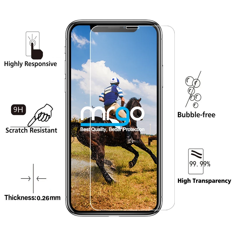 Закаленное стекло для iPhone 7 6 8 Plus X XR Защитное экрана протектор Xs Max Pro 11 6s 5S