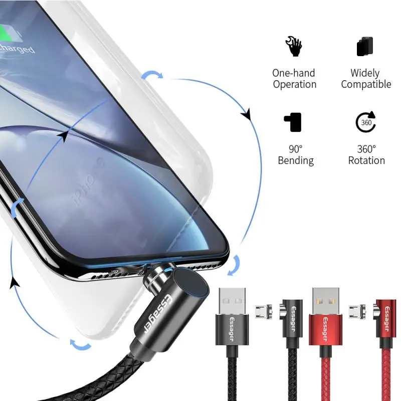 Магнитный кабель Essager зарядное устройство Micro Usb Type C для быстрой зарядки