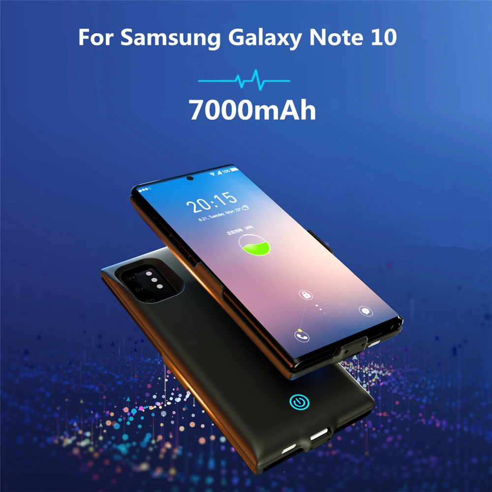 Для samsung Galaxy Note 10 Plus, чехол для зарядки аккумулятора s, 7000 мА/ч, внешний аккумулятор, чехол для зарядки для samsung Note 10, чехол для аккумулятора