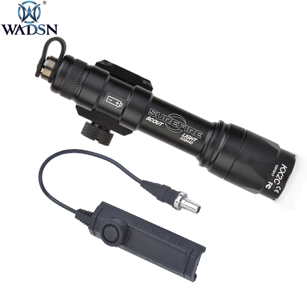 

WADSN Airsoft Surefir M600 M600C Scout Flashlight 340Lumens Tactical Rifle Weapon light with Softair Dual Function Tape Swtich