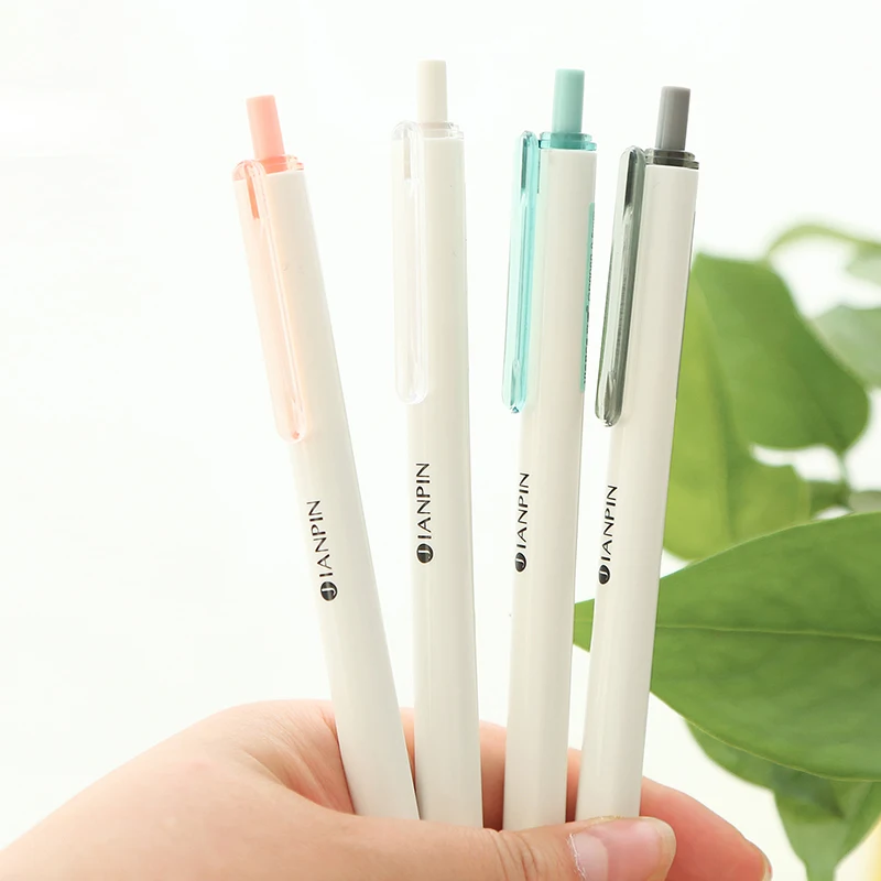 

Simple 0.5mm gel pens neutral pen learning office signature pen press black pen kawaii pen school office supplies