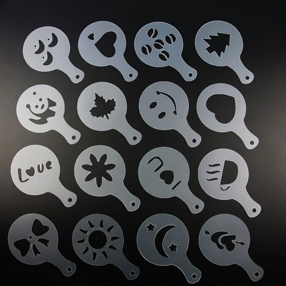 New-Brand-16pcs-Plastic-Fancy-Coffee-Printing-Model-Cafe-Foam-Spray-Template-Barista-Stencils-Decoration-Tool(5)