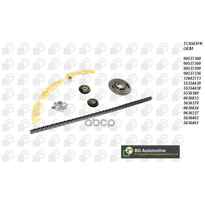Комплект Цепи Грм Opel / Vauxhall Insignia 2008-, Vectra 2003-2009 Bga арт. TC9501FK