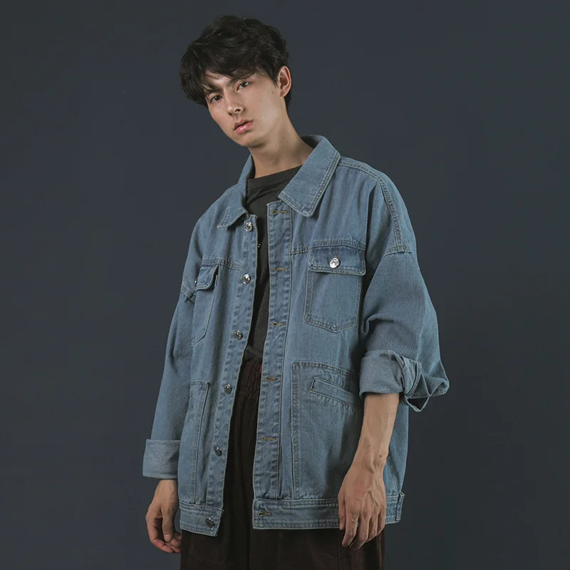 

@ Aberdeen Literature And Art Men's South Korea Ulzzang Retro Street Jeans Coat Autumn Trend Popular Brand Tops Jacket