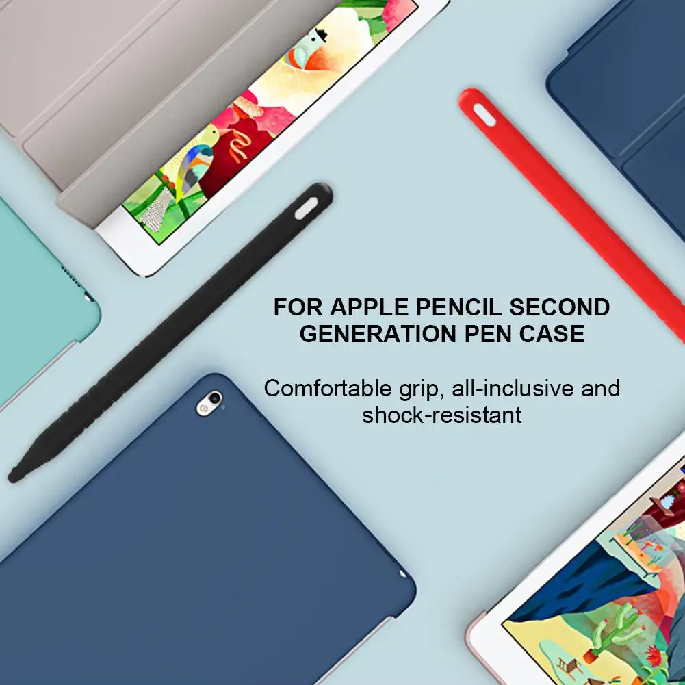 Силиконовая подставка для ручек для Ipad Pencil2 силиконовый пенал противоскользящий для IOS карандаш второго поколения
