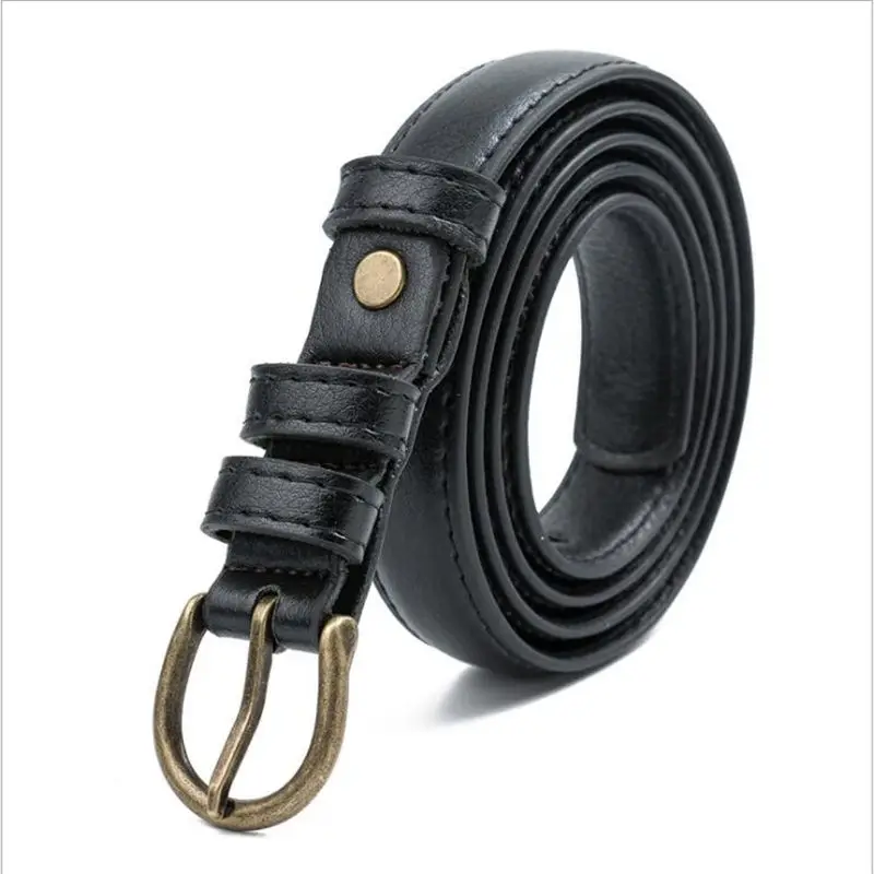 

Korean Version Of The Simple Belt Female Buckle Gold Button Jeans Wild Belt Female Fashion Students Simple New