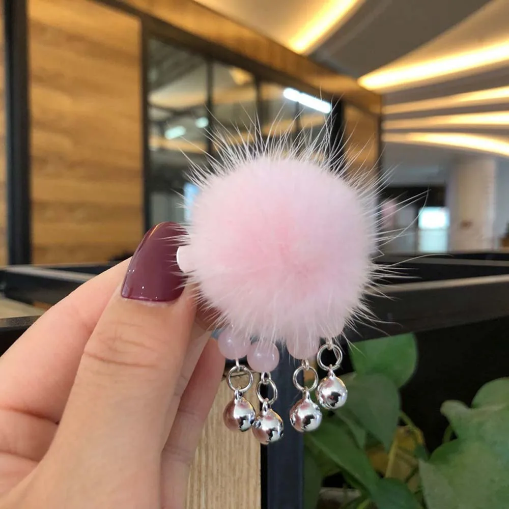 pink 1 шт. в китайском стиле, Детские милые диадемы, заколки для волос, высокое качество, заколка для волос с кисточками, маленький колокольчик, заколка для волос для девочек - Цвет: pink