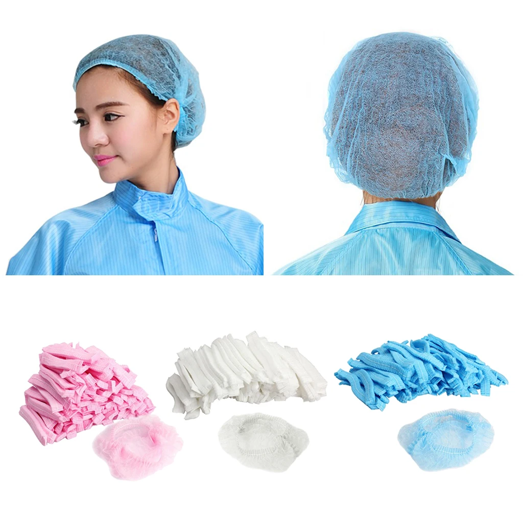 100pcs Disposable Hair Head Covers Net 