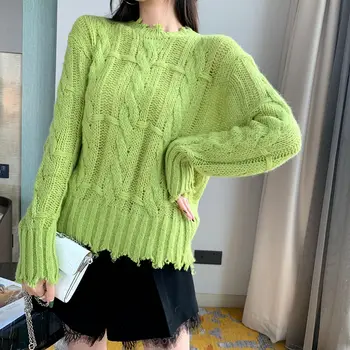 

Women Sweater Turtleneck Sweater Gray Long Sleeves Knit Jumper Sweater Female pulover High Collar