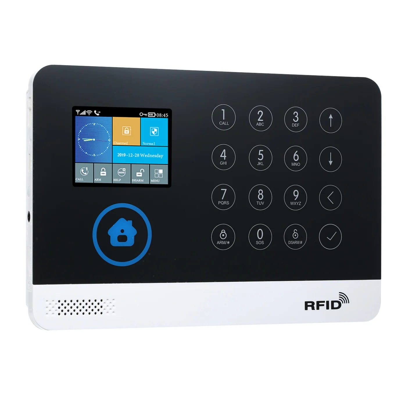 Домашняя система безопасности комплект охранная сенсорная клавиатура двойное подключение к сети приложение дистанционное управление TFT экран технология RFID EU Plug - Цвет: Home Security System