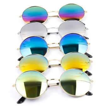 

1PC Retro Vintage Round Mirrored Sunglasses Eyewear Outdoor Sports Glasses Metal Frame Classic Sun Glasses Eyewear Driving UV400