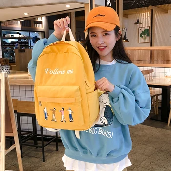 

JULYCCINO New Embroidered Student Backpack Women Shoulder Bags School Bag For Young Girl Backpack Large Capacity Travel Backpack