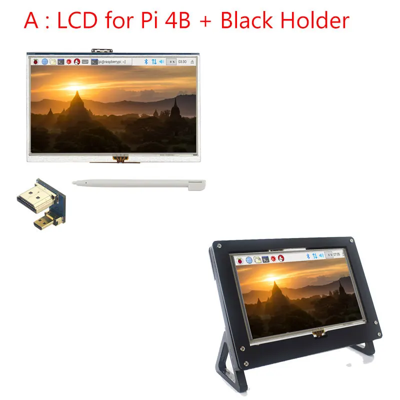 for Pi 4B Raspberry Pi 4 Модель B 5 дюймов сенсорный экран TFT HDMI 800x480 ЖК-дисплей сенсорный экран для Raspberry Pi 3 Model B+/3B ПК ноутбук - Цвет: for Pi 4B