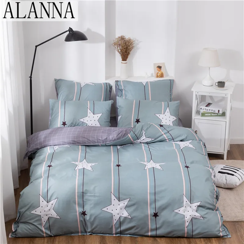 Alanna X-1009 Printed Solid bedding sets Home Bedding Set 4-7pcs High Quality Lovely Pattern with Star tree flower Alanna X-1009 Printed Solid bedding sets Home Bedding Set 4-7pcs High Quality Lovely Pattern with Star tree flower