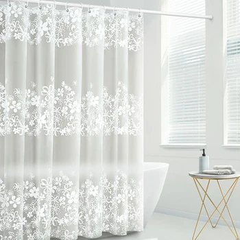 

Korean Style Waterproof Shower Curtain PEVA Printing Thickened Mildew Resistant Shower Curtain Bathroom Accessories