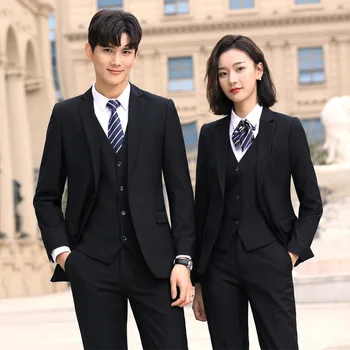 

Men And Women Suit Suit Long Sleeve 2019 Autumn Men Business Positive Pack Occupation Small Suit Interview
