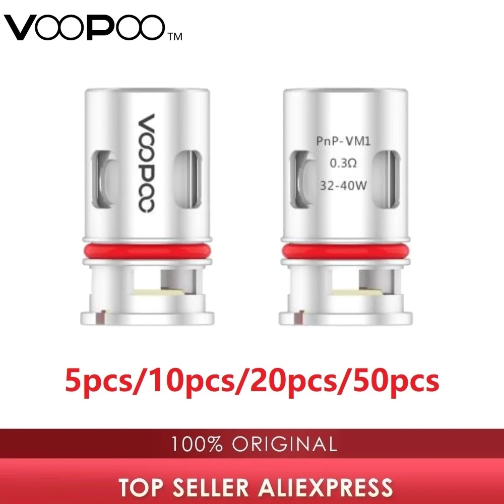 

In stock 5-50pcs !New VOOPOO PnP Coils 0.3ohm /0.8 ohm Mesh coil /0.6ohm RBA Coil for VOOPOO VINCI R/ Vinci X /VINCI Mod Pod Kit