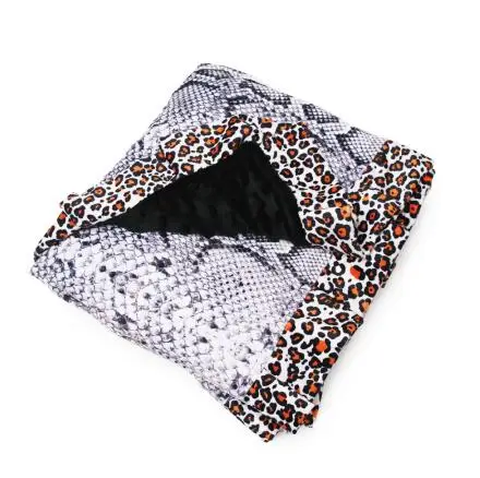 Образец, леопардовое покрывало с монограммой и рюшами, детское одеяло, шаль с несколькими узорами, DOM1091310