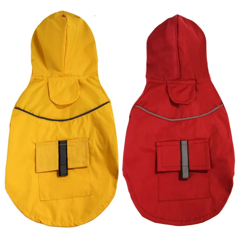

Pet Dog Raincoat Waterproof Hooded Jacket Coat Clothes For Big Medium Small Dogs Golden Retriever Outdoor Rainwear Pet Clothing