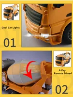 DOUBLE E E578 RC Trucks 1/26 Construction Toys Vehicles Remote Control Cars Cement Mixer Truck Engineering Toys for Boys Gift 2