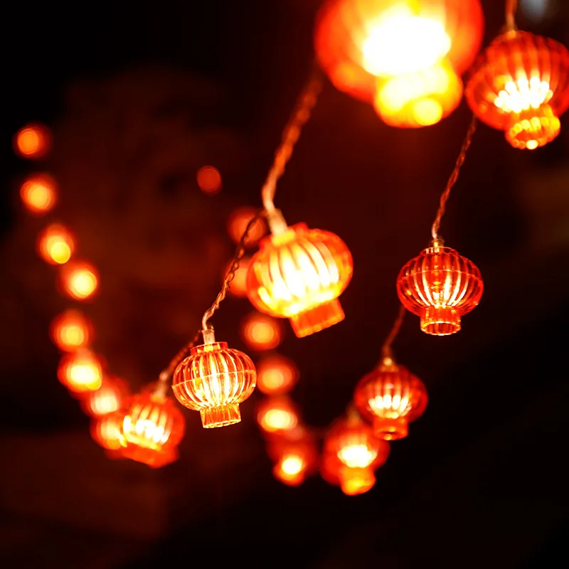 

New Year LED Chinese Knot Lighting Chain Spring Festival Decorative String Lights Lantern Lighting Chain Lantern Decorative Outd