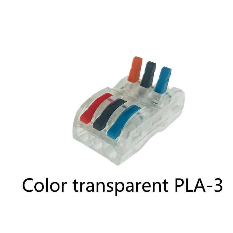 PCT-412 PCT-413 PCT-415 компактный проводной соединитель-проводник клеммной колодки с рычажком 0,08-2.5mm2 214 218 SPL-2 3 - Цвет: pla-3 color