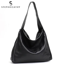 SC большая сумка из натуральной кожи, Женская Повседневная сумка на плечо, брендовая стильная женская сумка-хобо из натуральной кожи, женская сумка через плечо