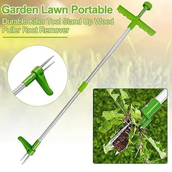 

Root Remover Outdoor Killer Tool Claw Weeder Portable Manual Garden Lawn Long Handled Aluminum Stand Up Weed Puller hand tools