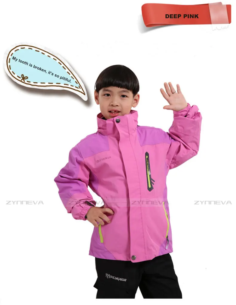 ZYNNEVA/комплект из двух предметов, 3 в 1, Детские походные куртки зимние теплые флисовые костюмы для мальчиков и девочек детская одежда для спорта на открытом воздухе GD1102