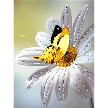 

Fashion-Diamond Painting Display"Butterfly Flower" DIY Diamond Embroidery Round Rhinestones Home Decor