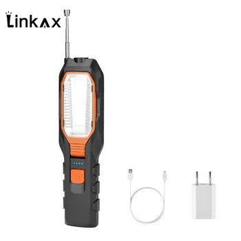 

Rechargeable LED Work Light Inspection Lamp Hand Torch USB Flashlight With Battery Magnet Pick Tools Phone Charging Function