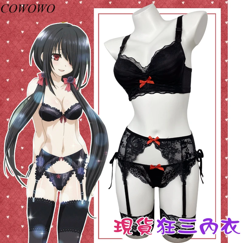 Anime! Traje de juego akisaki Kurumi mujer, ropa interior Sexy negra, uniforme de Cosplay, traje de juego de rol| | - AliExpress