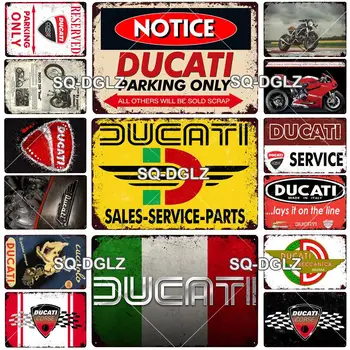

Ducati Metal Sign Vintage Plaque Tin Sign Wall Decor For Bar Pub Man Cave Crafts Retro Motorcycle Poster Custom Wholesale