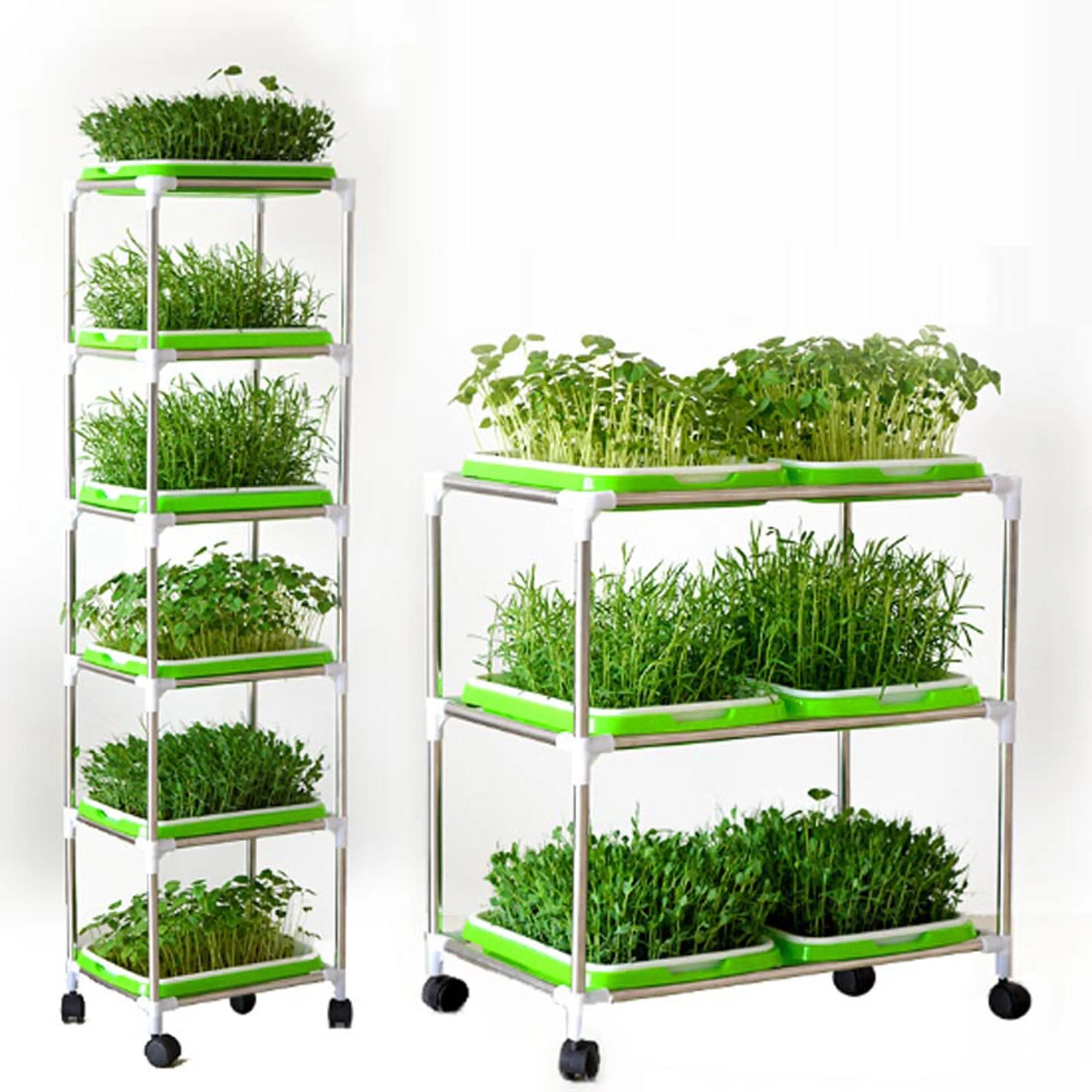 Seed Sprout Tray DIY 2~5 Layers Stainless Steel Shelf Seed Germination Planting Propagation Storage Tray Starter 1Set
