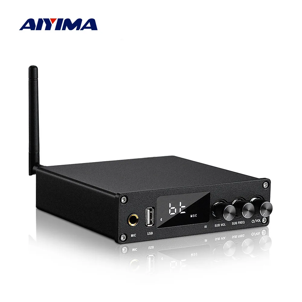 AIYIMA аудио TPA3116 Bluetooth усилитель Hifi стерео 2 1 каналов 50 Вт x2 + 100