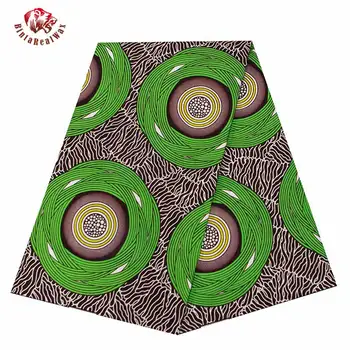 

Ankara African Prints Batik Real Wax fabric Africa Green Circle Dress Material Polyester High Quality 6 Yards FP6326