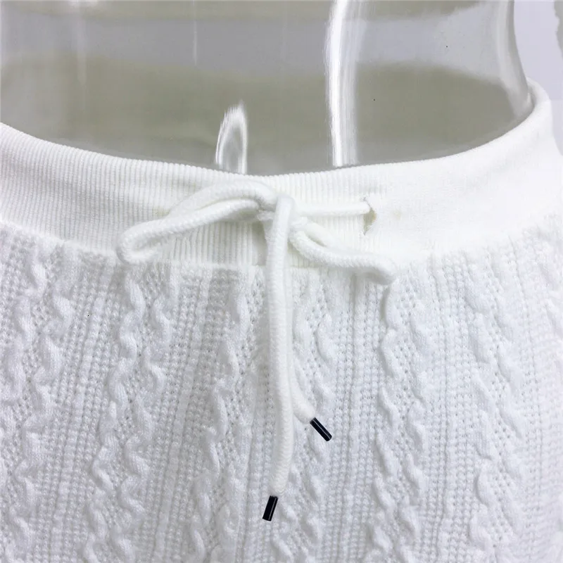 Justchicc пуловер вязаный комплект из двух предметов облегающий свитер с длинным рукавом топы и шорты зимние сексуальные Женский комплект 2 шт. наряды