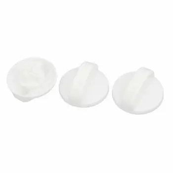 

3 Pcs Plastic Control Rotary Timer Knobs White for Washing Machine 46mm