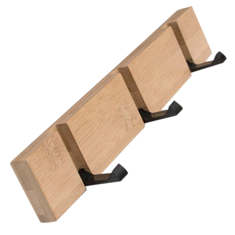Wood Wall Hanger Vintage Hooks Hanger Holder Clothes Storage Hook Wall Hanging Hanger Home Decor Hanger Coat Hooks Rack - Цвет: wood 30cm