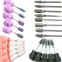 24 типа, вольфрамовая карбидная керамическая фреза для маникюра, фрезы для ногтей, фрезы для маникюра, фрезы для ногтей, инструменты для маникюра