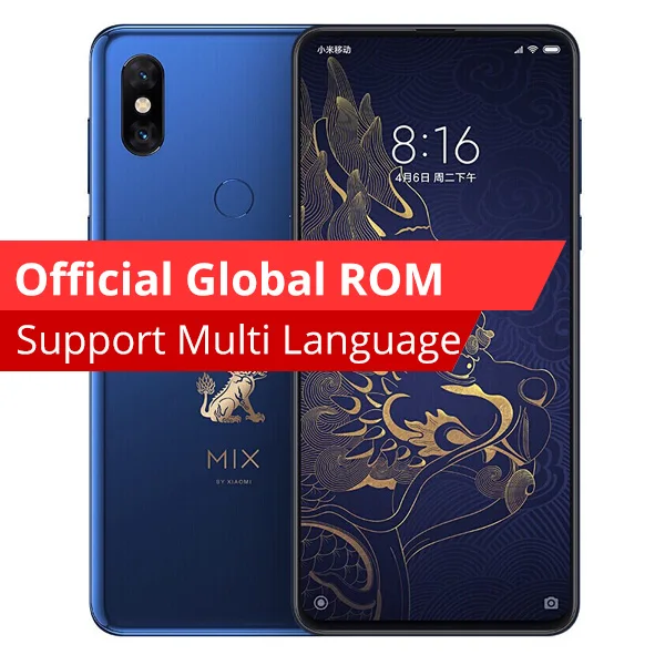 Мобильный телефон Xiaomi mi x 3 Imperial Palace, 10 ГБ ОЗУ, 256 Гб ПЗУ, Snapdragon 845, камера 24 МП, 6,39 дюйма, Беспроводная зарядка, смартфон - Цвет: Global ROM Blue