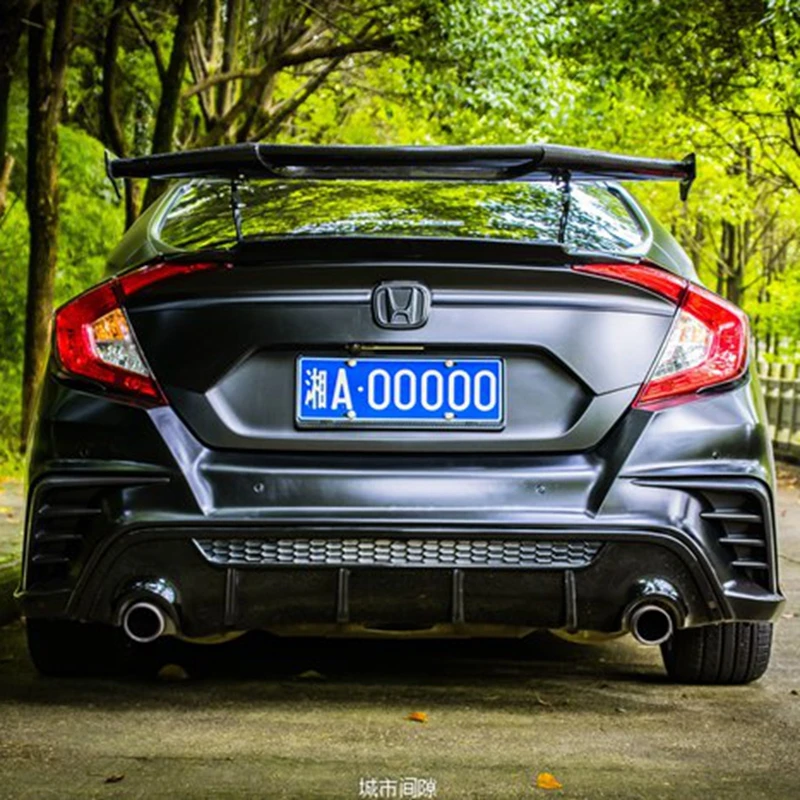 Углеродное волокно заднее крыло багажника спойлер для Honda Civic MAD GT