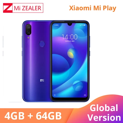 Global Version Xiaomi Play Multi-language Mobile Phone 4GB 64GB 5 84  19 9 Full Screen P35 Octa Core Dual 3000mAh Battery